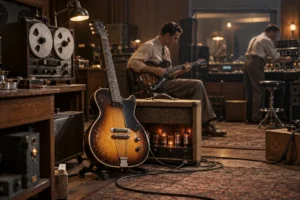 The Evolution of Electric Guitar Sounds in Early Rock Recordings